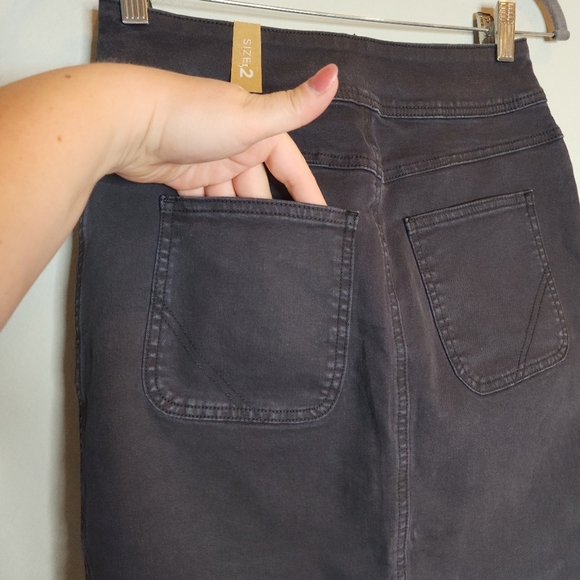 NWT Prana Stretch Denim Grey Broadway Skirt women's size 2 - Picture 7 of 12